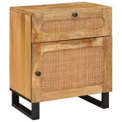 Szafka Nocna Naturalny 50 x 33 x 60 cm Drewno z mango