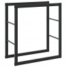 Stojak na drewno opałowe czarny 55x30x61 cm stalowy