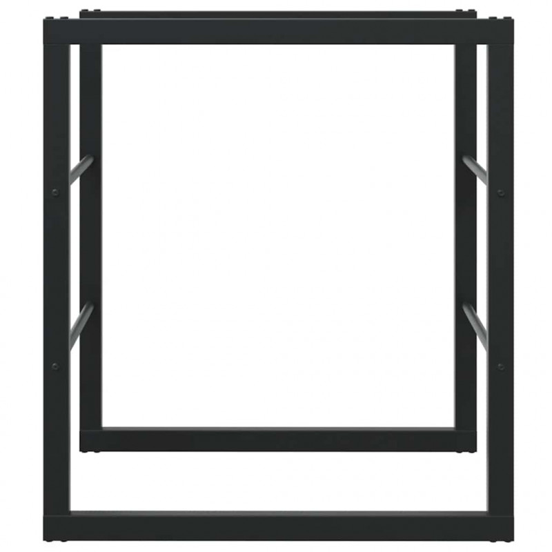 Stojak na drewno opałowe czarny 55x30x61 cm stalowy
