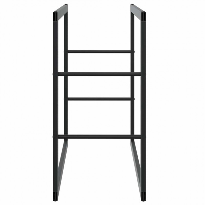 Stojak na drewno opałowe czarny 55x30x61 cm stalowy