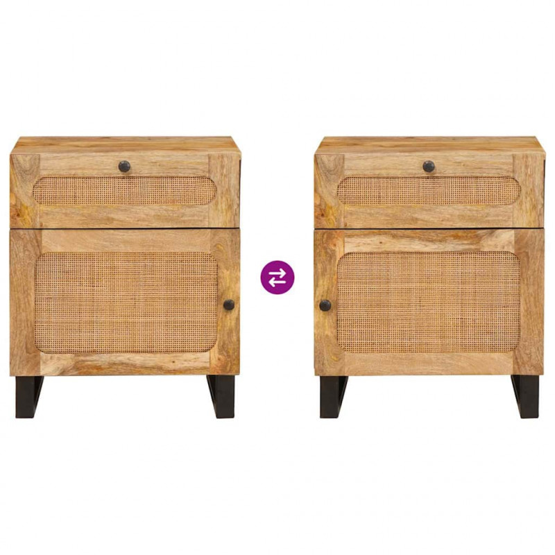 Szafka Nocna Naturalny 50 x 33 x 60 cm Drewno z mango