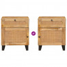 Szafka Nocna Naturalny 50 x 33 x 60 cm Drewno z mango