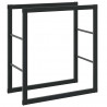 Stojak na drewno opałowe czarny 55x30x61 cm stalowy
