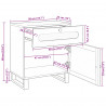 Szafka Nocna Naturalny 50 x 33 x 60 cm Drewno z mango