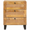 Szafka Nocna Naturalny 50 x 33 x 62 cm Drewno z mango