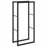 Stojak na drewno opałowe czarny 55x30x116 cm stalowy