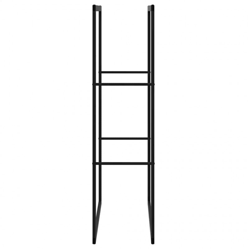 Stojak na drewno opałowe czarny 55x30x116 cm stalowy
