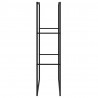 Stojak na drewno opałowe czarny 55x30x116 cm stalowy