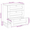 Szafka Nocna Naturalny 50 x 33 x 62 cm Drewno z mango