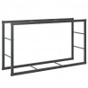 Stojak na drewno opałowe czarny 110x30x61 cm stalowy