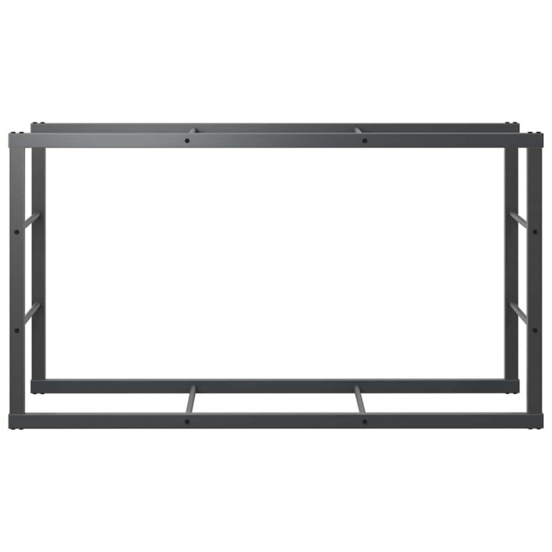 Stojak na drewno opałowe czarny 110x30x61 cm stalowy