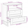 Szafka Nocna Naturalny 50 x 33 x 62 cm Drewno z mango