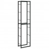 Stojak na drewno opałowe czarny 50x30x209 cm stalowy