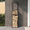 Stojak na drewno opałowe czarny 50x30x209 cm stalowy