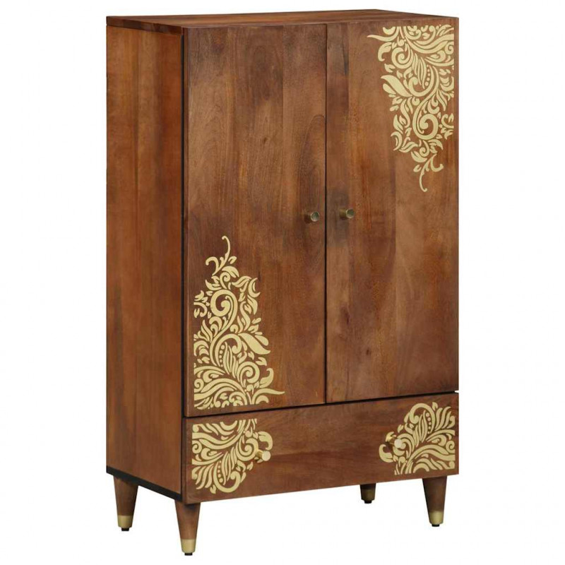 Highboard z szufladą Brązowy 60 x 33 x 100 cm Drewno z mango