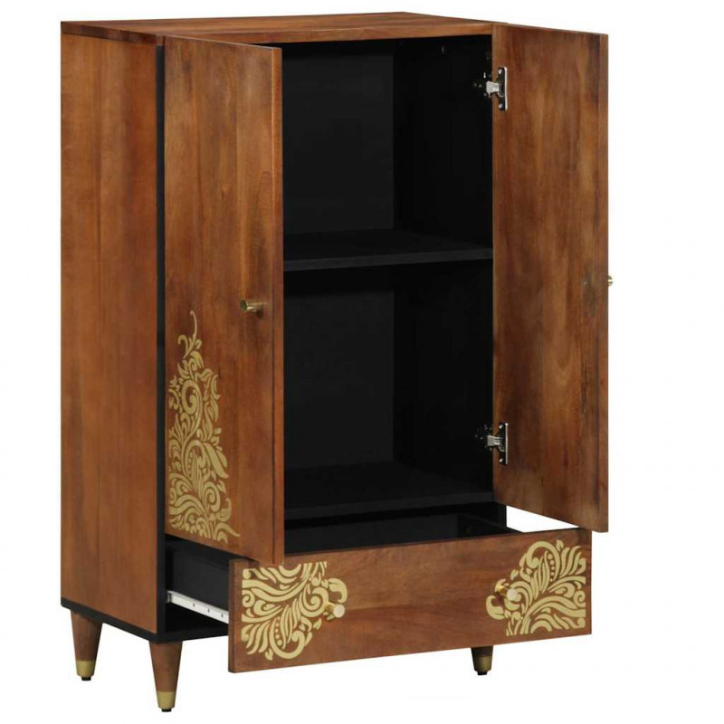 Highboard z szufladą Brązowy 60 x 33 x 100 cm Drewno z mango