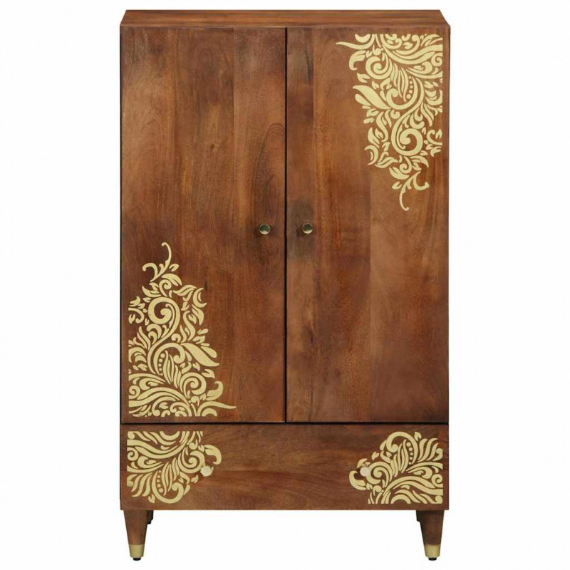 Highboard z szufladą Brązowy 60 x 33 x 100 cm Drewno z mango