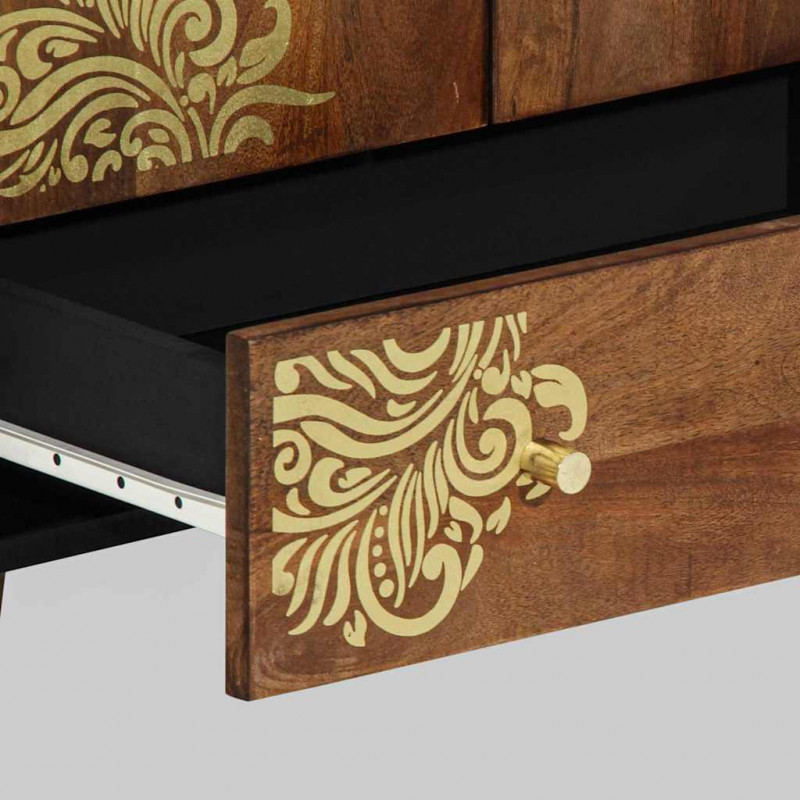 Highboard z szufladą Brązowy 60 x 33 x 100 cm Drewno z mango
