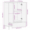 Highboard z szufladą Brązowy 60 x 33 x 100 cm Drewno z mango