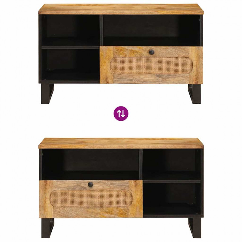 Szafka pod telewizor Brązowy 80 x 33 x 46 cm Drewno z mango