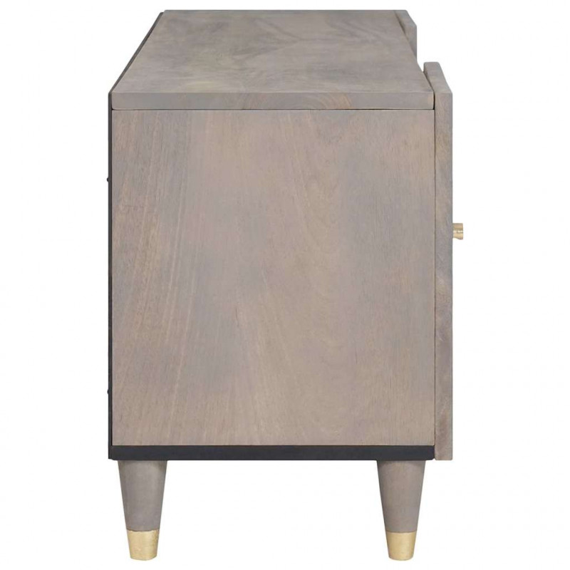 Szafka pod telewizor Szary 105 x 33 x 46 cm Drewno z mango