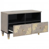 Szafka pod telewizor Szary 70 x 33 x 46 cm Drewno z mango
