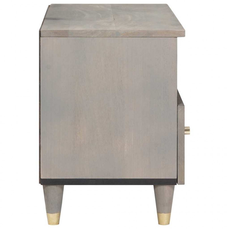 Szafka pod telewizor Szary 70 x 33 x 46 cm Drewno z mango