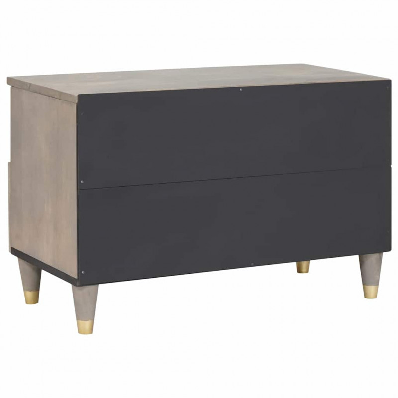 Szafka pod telewizor Szary 70 x 33 x 46 cm Drewno z mango