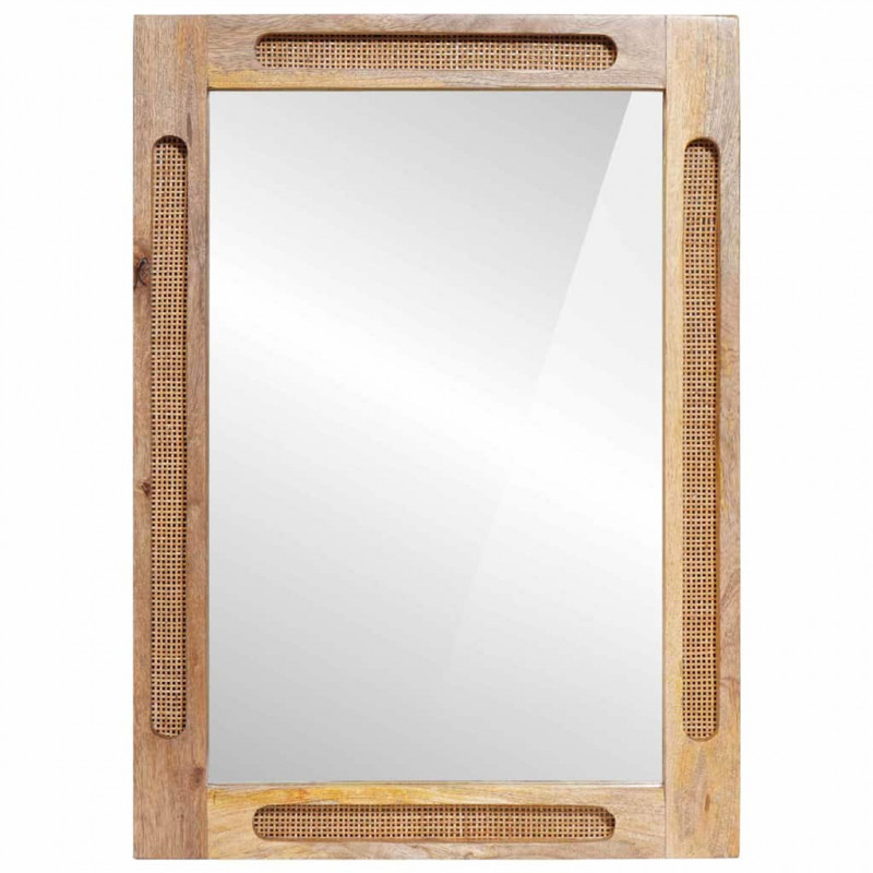 Lustro łazienkowe Brązowy 50 x 2,5 x 70 cm Drewno z mango