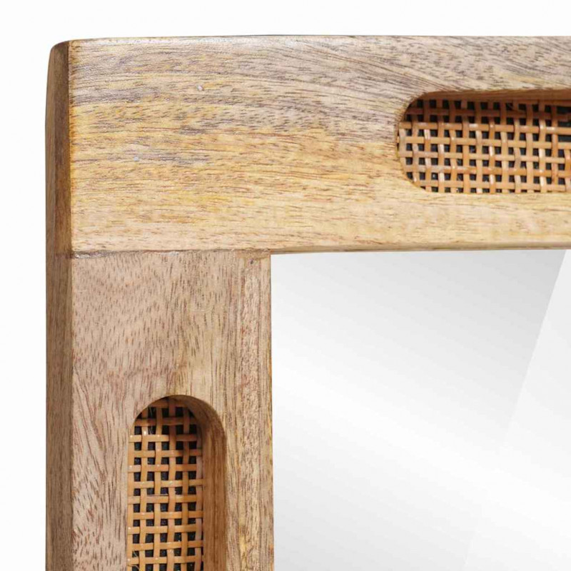 Lustro łazienkowe Brązowy 50 x 2,5 x 70 cm Drewno z mango