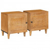 Szafka Nocna 2 pcs Jasny Brąz 40 x 33 x 46 cm