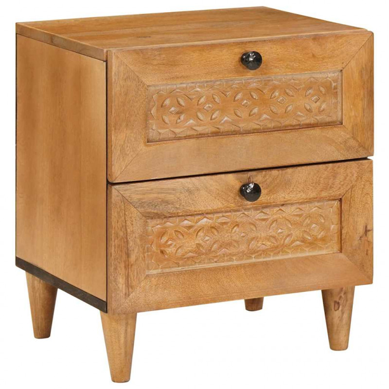 Szafka Nocna z szufladą 2 pcs Jasny Brąz 40 x 33 x 46 cm