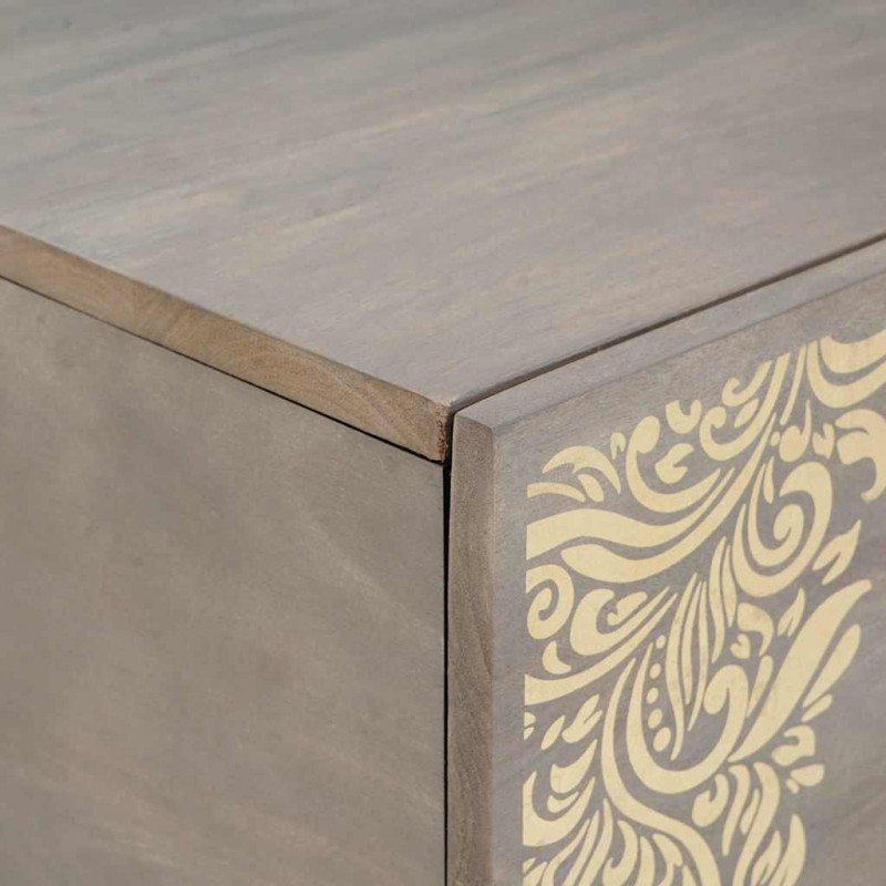 Stolik kawowy Szary 100 x 54 x 40 cm Drewno z mango
