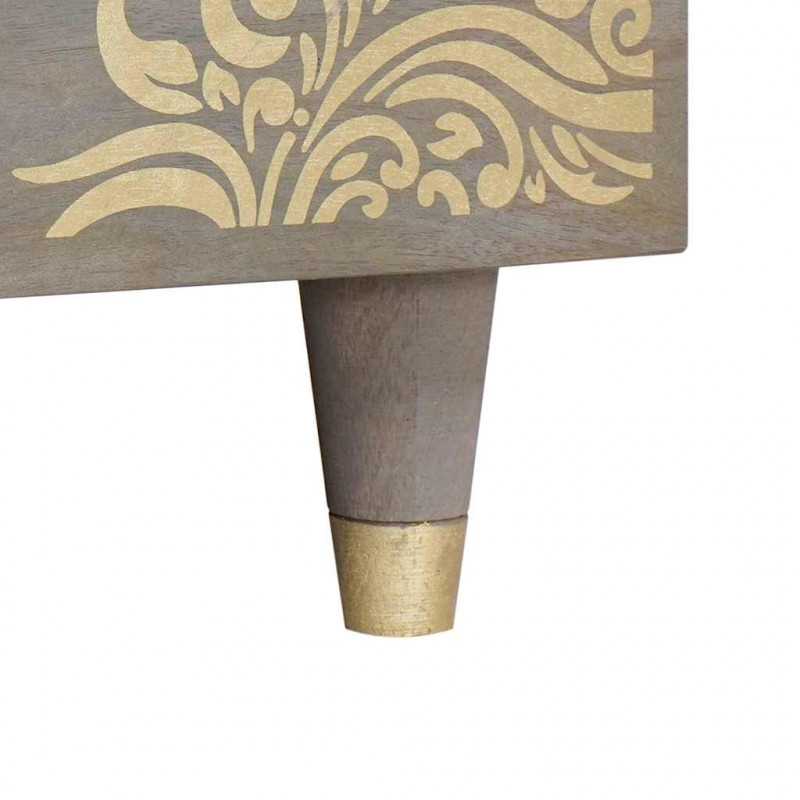 Stolik kawowy Szary 100 x 54 x 40 cm Drewno z mango