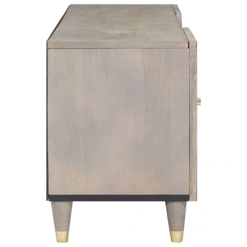 Szafka pod telewizor Szary 105 x 33 x 46 cm Drewno z mango