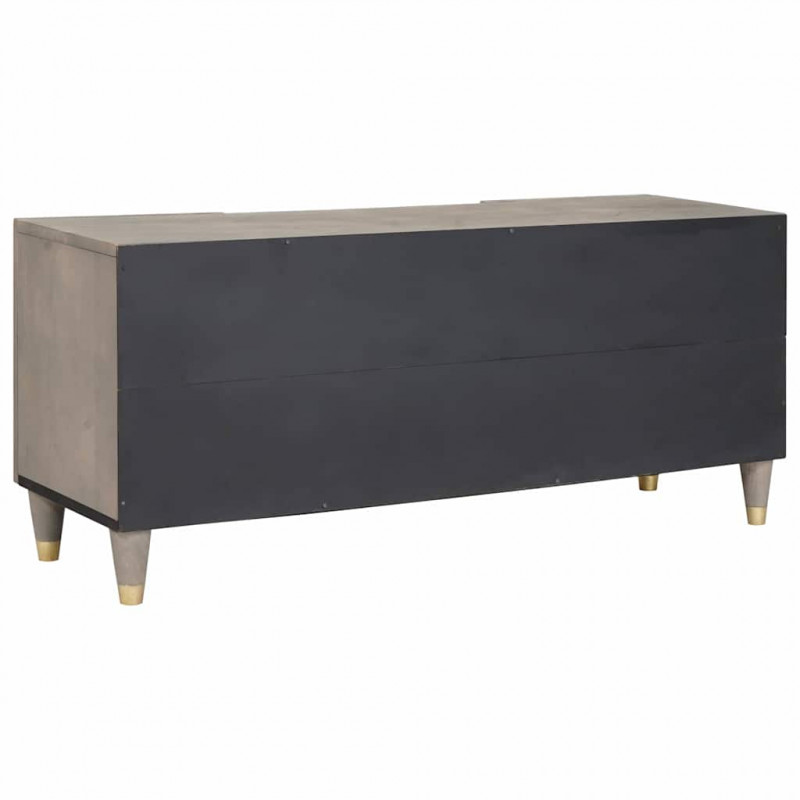 Szafka pod telewizor Szary 105 x 33 x 46 cm Drewno z mango