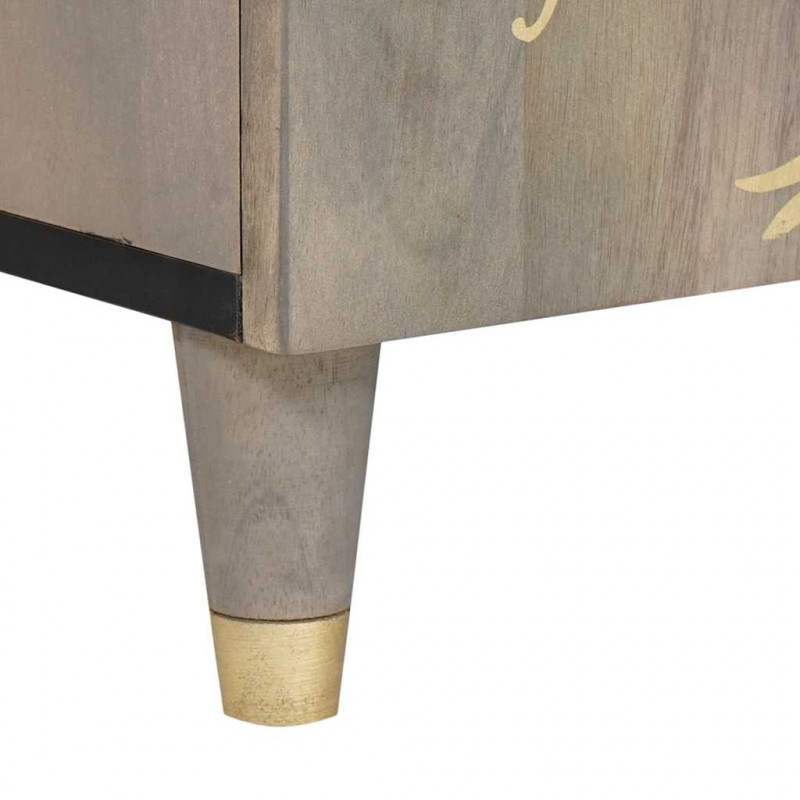 Szafka pod telewizor Szary 105 x 33 x 46 cm Drewno z mango