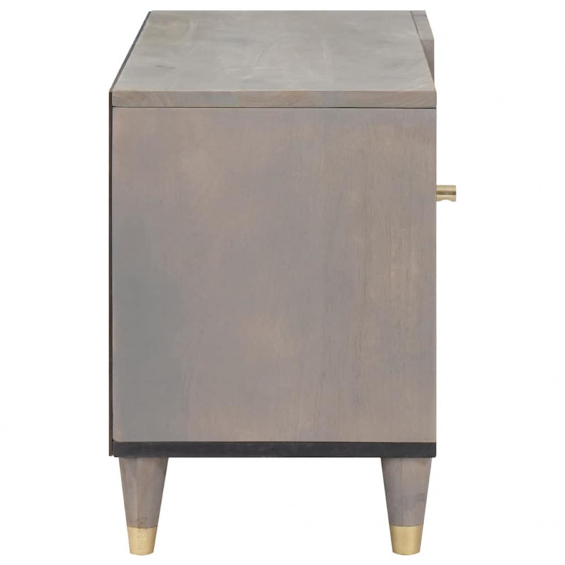 Szafka pod telewizor Szary 80 x 33 x 46 cm Drewno z mango