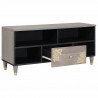 Szafka pod telewizor Szary 100 x 33 x 46 cm Drewno z mango