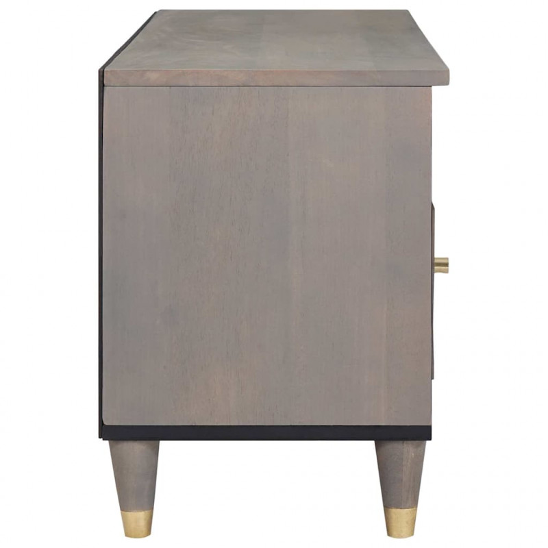 Szafka pod telewizor Szary 100 x 33 x 46 cm Drewno z mango