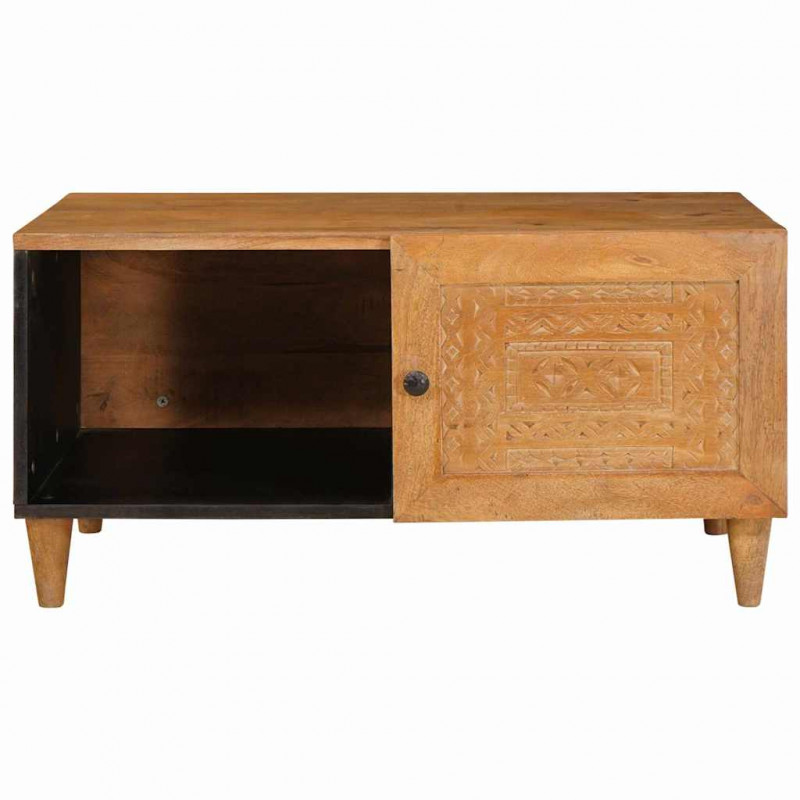 Stolik kawowy Jasny Brąz 80 x 50 x 40 cm Lite drewno akacjowe