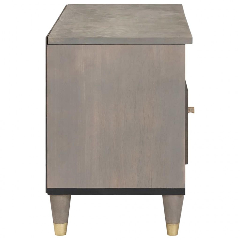 Szafka pod telewizor Szary 80 x 33 x 46 cm Drewno z mango