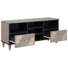 Szafka pod telewizor Szary 100 x 33 x 46 cm Drewno z mango