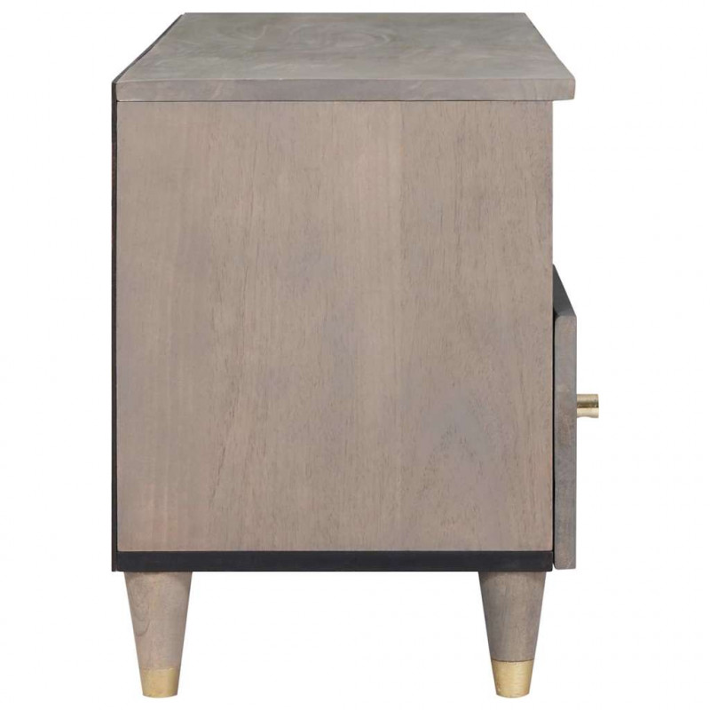 Szafka pod telewizor Szary 100 x 33 x 46 cm Drewno z mango