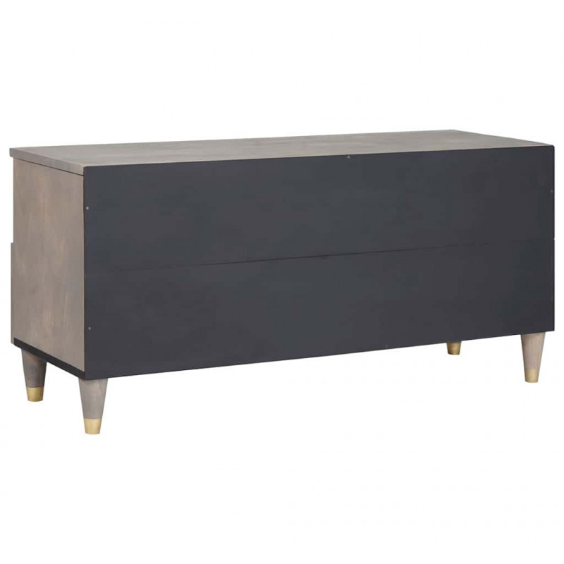 Szafka pod telewizor Szary 100 x 33 x 46 cm Drewno z mango