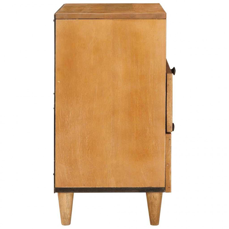 Szafka Nocna Jasny Brąz 50 x 33 x 62 cm Lite drewno akacjowe