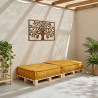 Modułowa sofa, żółty, 70x70x36, tkanina