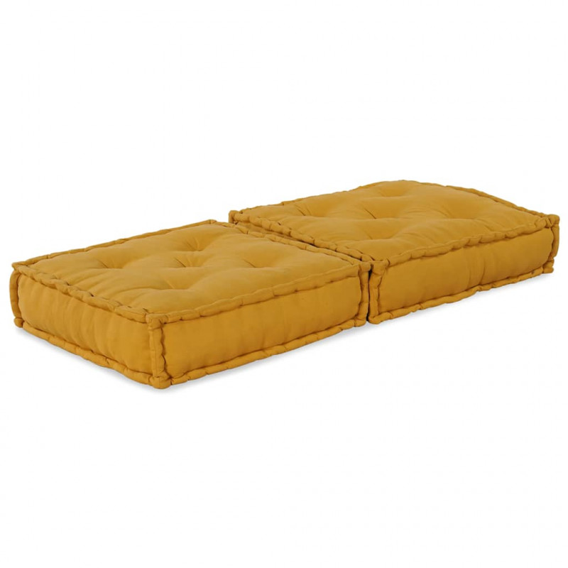 Modułowa sofa, żółty, 70x70x36, tkanina