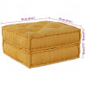 Modułowa sofa, żółty, 70x70x36, tkanina