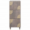 Highboard z półką Szary i złoto 40 x 33 x 110 cm Drewno z mango